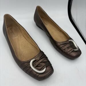 Naturalizer N5 Comfort Flats‎ Womens Size 8 N Narrow Violette Bronze Leather